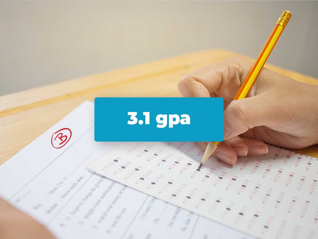 3.1 gpa