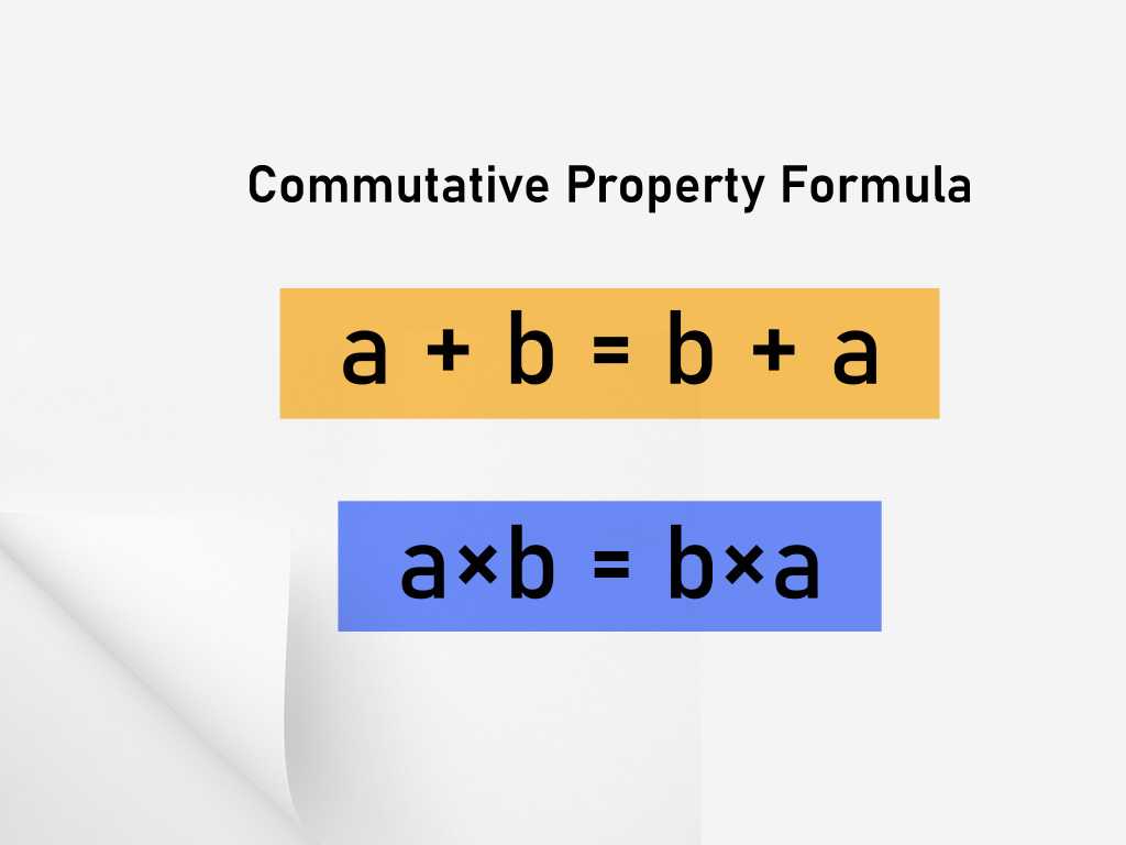 Commutative property