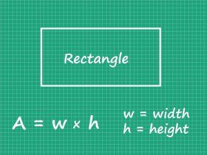 Area of rectangle